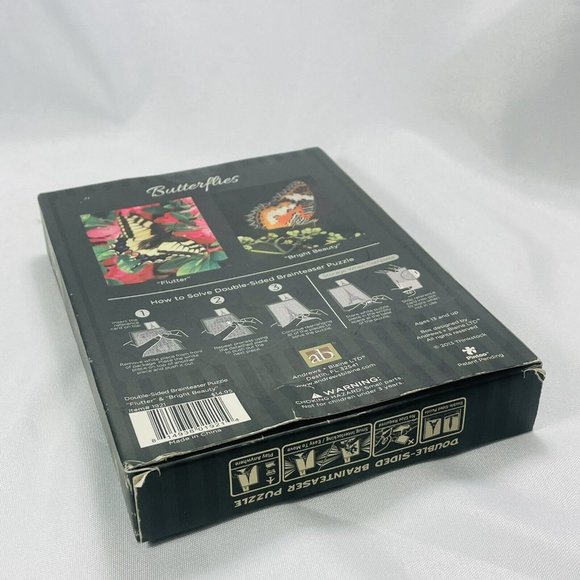 Double Sided Jigsaw Brainteaser Puzzle Butterflies Flutter Bright Beauty 4.25" - Picture 8 of 13